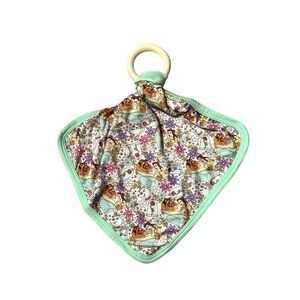 NWOT Baby Bamboo Lovey with Wooden Ring